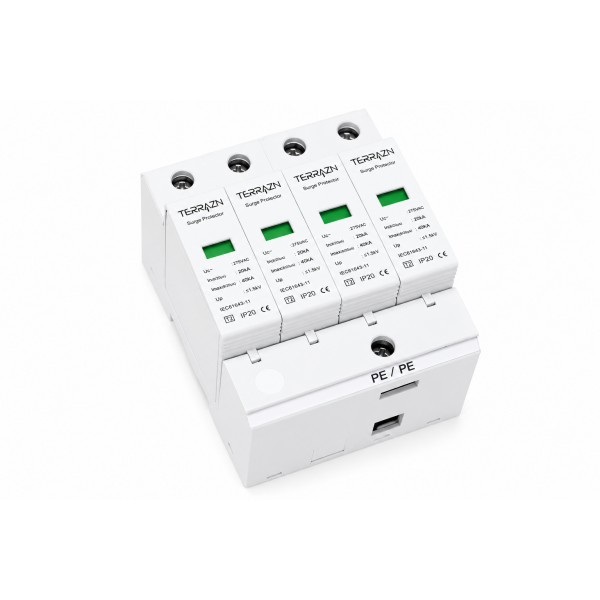 УЗИП/SPD-T1T2-4P, AC275V,7KA(10/350us), 20-50KA(8/20)us Up<1.5KV