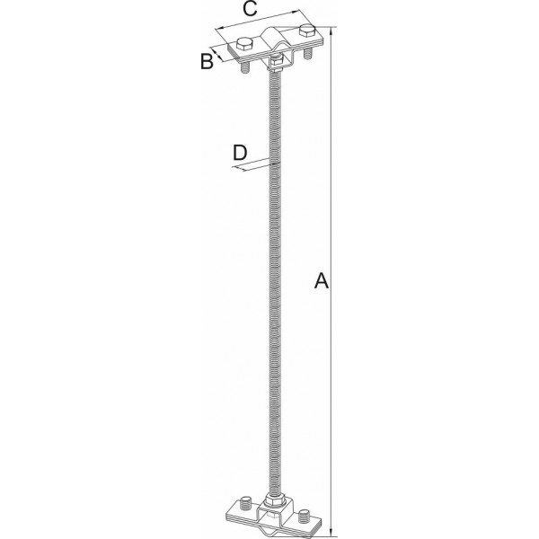 Проходная точка заземления D=6 L=500 TERRAZN