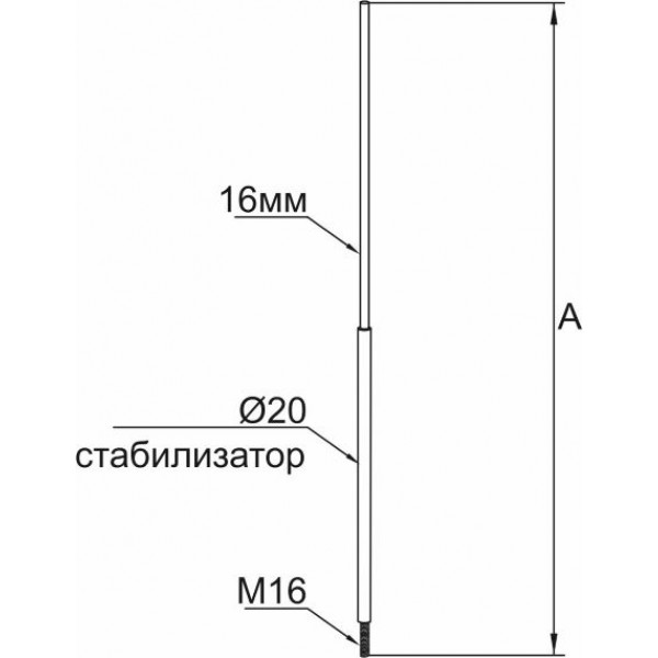 Молниеприемный стержень L=3.5м, D=20 мм SP TERRAZN