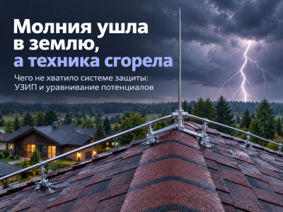 Молния ушла в землю, а техника сгорела: чего не хватило системе защиты